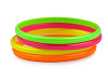 Plastový náramek neon v retro stylu, sada 4 ks