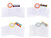 Children's embroidery with pre-printed motif and frame