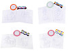 Children's embroidery with pre-printed motif and frame