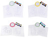 Children's embroidery with pre-printed motif and frame