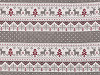 Tkanina dekoracyjna motyw świąteczny - imitacja lnu 45x45 cm 