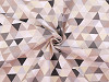 Bavlnená látka / plátno trojuholníky