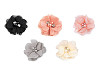 Fiore decorativo, in retina, con perline, Ø 5 cm