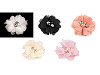 Fiore decorativo, in retina, con perline, Ø 5 cm