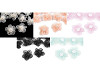 Organza Flower Ø3-3.5 cm with Imitation Pearls