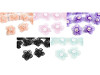 Flor de organza Ø3-3,5 cm con perlas de imitación