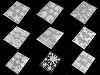 Patchs thermocollants réfléchissants, 9 x 12 cm - étoile, fleur, coeur, smiley, voiture, chien, hérisson, pingouin, main