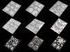 Toppe termoadesive riflettenti, dimensioni: 9x12 cm - motivo: stella, fiore, cuore, smile, macchina, cane, riccio, pingu