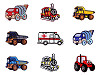 Iron on Patch, truck, tractor, excavator, train, mixer