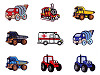 Iron on Patch, truck, tractor, excavator, train, mixer