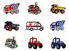 Nažehlovačka nákladné auto, traktor, bager, vláčik, miešačka