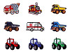 Iron on Patch, truck, tractor, excavator, train, mixer