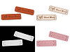 Verzierung / Aufnäher / Kunstleder Handmade 15x50 mm