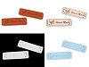Verzierung / Aufnäher / Kunstleder Handmade 15x50 mm