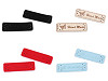 Verzierung / Aufnäher / Kunstleder Handmade 15x50 mm