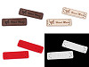 Etiqueta de ropa de ecopiel hecha a mano 15x50 mm