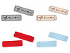 Verzierung / Aufnäher / Kunstleder Handmade 15x50 mm
