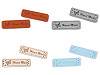 Verzierung / Aufnäher / Kunstleder Handmade 15x50 mm