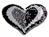 Iron on Patch Heart with Reversible Sequins 