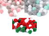 Pompon, Farbenmix, Ø 8 und 10 mm