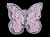Nažehlovačka motýľ s flitrami