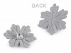 Winter Snowflake Applique / Flower with Rhinestone Ø30 mm