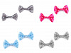 Satin Bow with Polka Dots 20x40 mm