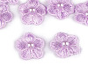 Fiore ricamato, con perla, Ø 2 cm