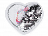 Aplikácia srdce s jednorožcom / Happy day s obojstrannými flitrami