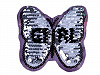 Textile Applique / Sew-on Patch with Reversible Sequins, Butterfly