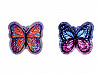 Textile Applique / Sew-on Patch with Reversible Sequins, Butterfly