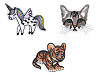 Iron-on Patch Unicorn, Delphin, Tiger, Cat, Lion, Rabbit