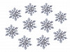 Naprasowanka śnieżynka z brokatem Ø4 cm