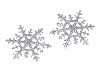 Naprasowanka śnieżynka z brokatem Ø4 cm