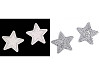 Felvasalható csillag glitterekkel