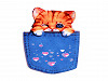 Textilná aplikácia / nášivka mačka vo vrecku