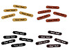 Patch/Empiècement/Étiquette à coudre, en éco-cuir, fabriqué à la main, 10 x 48 mm