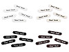 Patch/Empiècement/Étiquette à coudre, en éco-cuir, fabriqué à la main, 10 x 48 mm