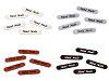 Sew-on Patch / Applique / Label, from Eco Leather, Hand Made 10x48 mm