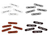 Sew-on Patch / Applique / Label, from Eco Leather, Hand Made 10x48 mm