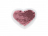 Iron-on Patch Heart with Double-sided sequins
