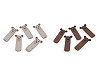 Eco Leather Sew-on Patch / Label, Teddy Bear