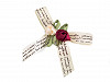 Maslis rózsavirág kiitűző / születésnapi kitűző