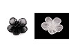 Floare din organza cu margele pentru cusut si lipit Ø4,5 cm