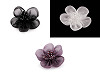 Floare din organza cu margele pentru cusut si lipit Ø4,5 cm