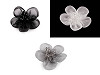 Floare din organza cu margele pentru cusut si lipit Ø4,5 cm