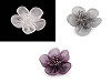 Floare din organza cu margele pentru cusut si lipit Ø4,5 cm