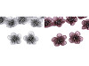 Fleur en organza avec perles, à coudre ou à coller, Ø 4,5 cm