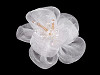 Kwiat z szlifowanymi, szklanymi koralikami do przyklejenia / do przyszycia Ø6-7 cm