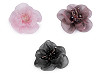 Blume mit geschliffenen Glasperlen zum Aufnähen und Aufkleben Ø 6-7 cm